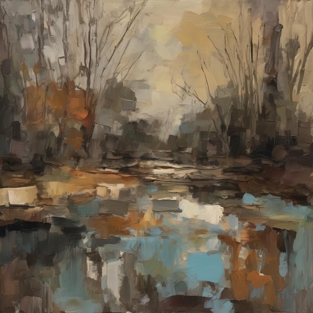 Λιμνούπολη σε ερημική φύση, αυστραλιανό τοπίο, πινάκας με έντονα χρώματα και καμβά, έργο τέχνης με εικαστική έκφραση, καλλιτεχνική ζωγραφική, πρωτοποριακό έργο.